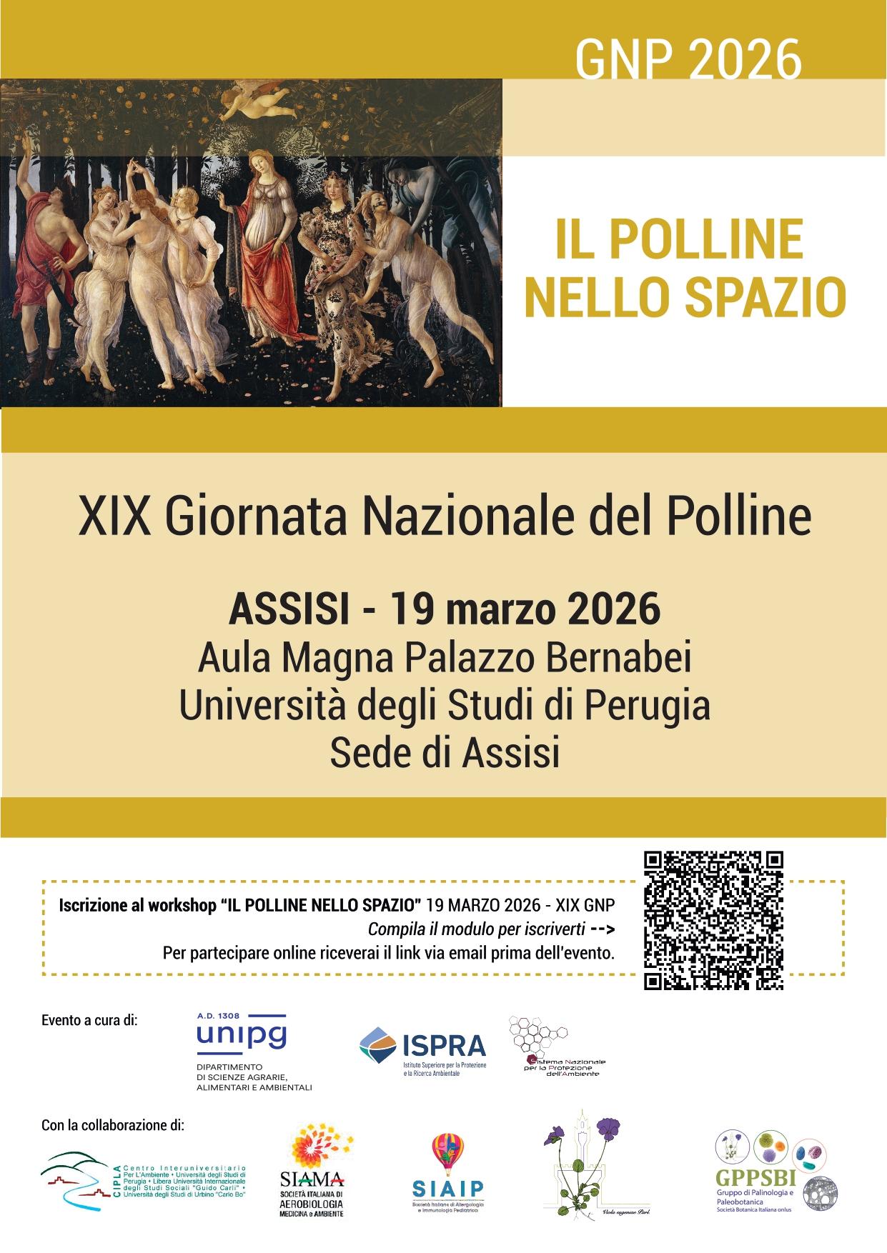 XIX Giornata nazionale del Polline 2026 - Assisi 19 marzo 2026